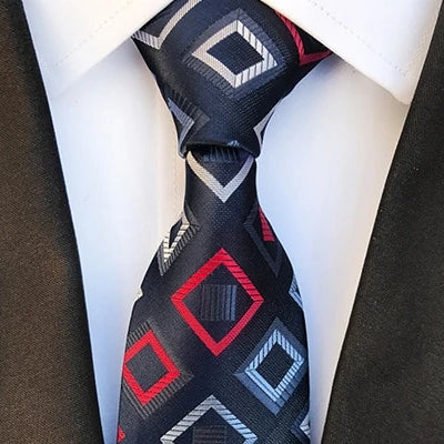 Classy Men Elegant Red Square Silk Tie