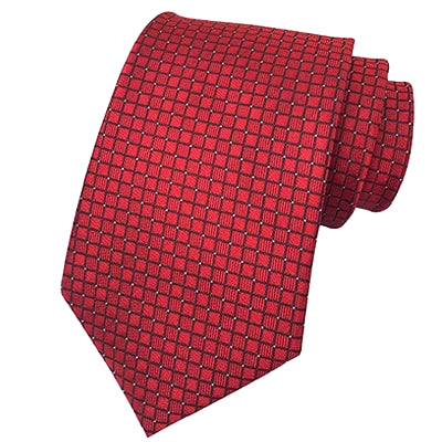 Classy Men Classic Red Mini Check Silk Tie - Classy Men Collection