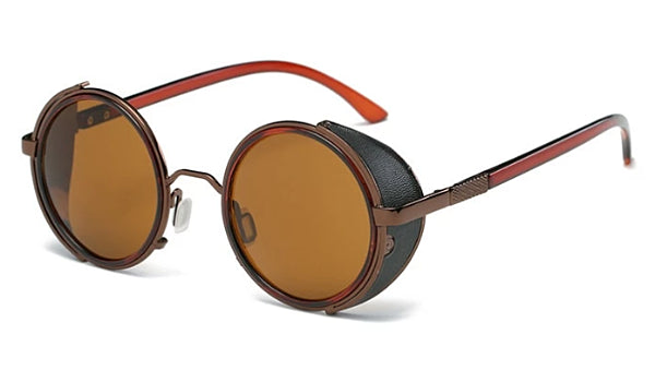 Classy Men Brown Retro Side Shield Sunglasses - Classy Men Collection