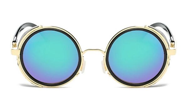 Classy Men Blue Retro Side Shield Sunglasses - Classy Men Collection