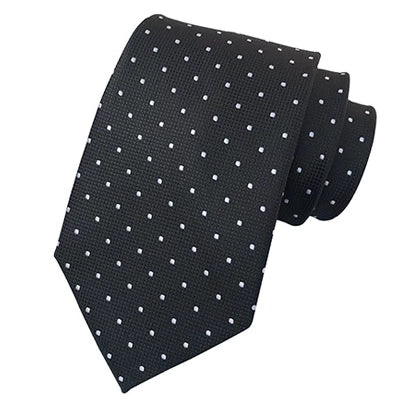 Classy Men Classic Black Mini Dot Silk Tie - Classy Men Collection