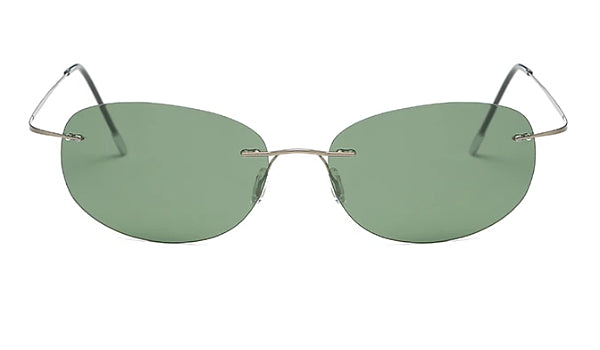 Classy Men Green Lightweight Oval Sunglasses - Classy Men Collection