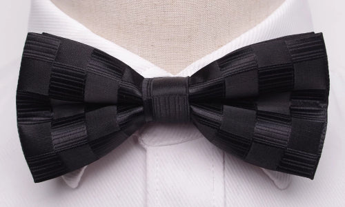 Classy Men Black Checkered Bow Tie - Classy Men Collection