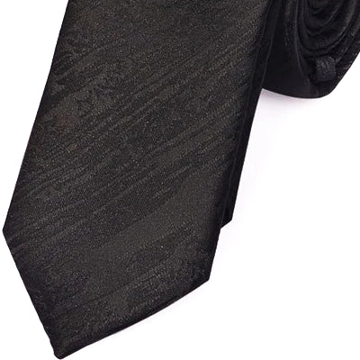 Classy Men Skinny Black Pattern Tie