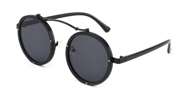 Classy Men Black Retro Round Sunglasses - Classy Men Collection