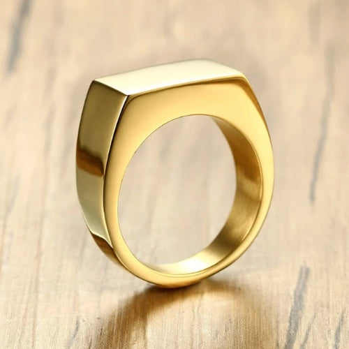 Classy Men Gold Pinky Signet Ring - Classy Men Collection