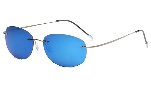 Classy Men Blue Lightweight Oval Sunglasses - Classy Men Collection
