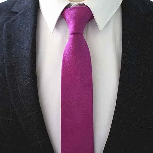 Classy Men Fuchsia Cotton Necktie