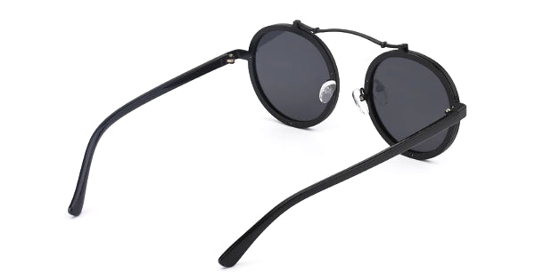 Classy Men Black Retro Round Sunglasses - Classy Men Collection