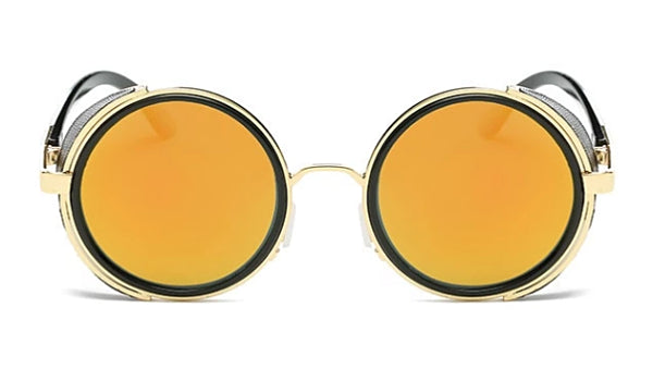 Classy Men Gold Retro Side Shield Sunglasses - Classy Men Collection