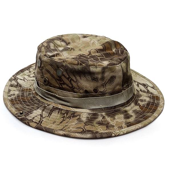Khaki snake boonie wide brim sun hat for men