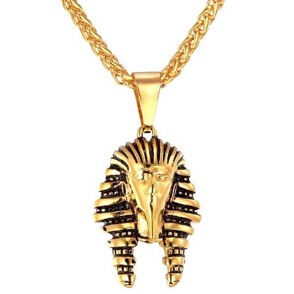 Gold Egyptian Pharaoh Pendant Necklace | Classy Men Collection