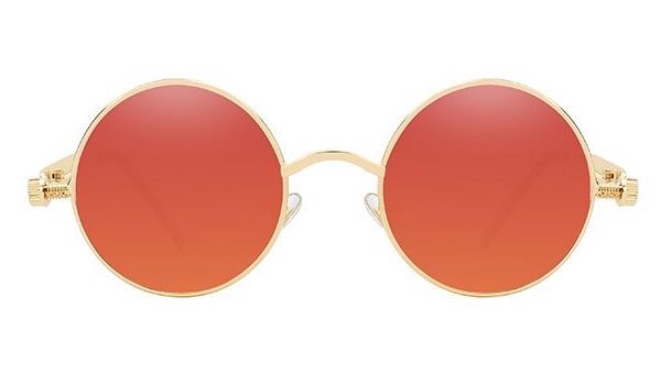 Vintage Red Sunglasses Round Round Vintage Sunglasses With Red