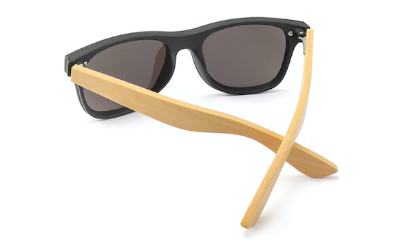 Bamboo Wood Sunglasses With Black Mirror Lens Classy Men Collection