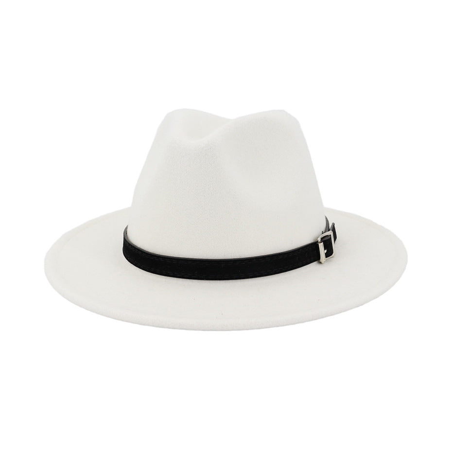 Classic White Fedora L (59-61cm / 23.2