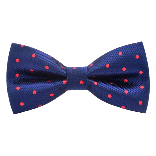 Classy Men Blue Red Dotted Bow Tie - Classy Men Collection