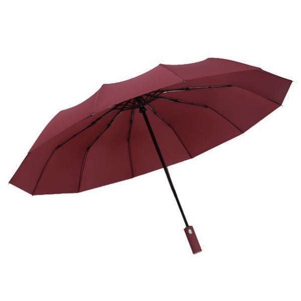 Red automatic rain umbrella for men