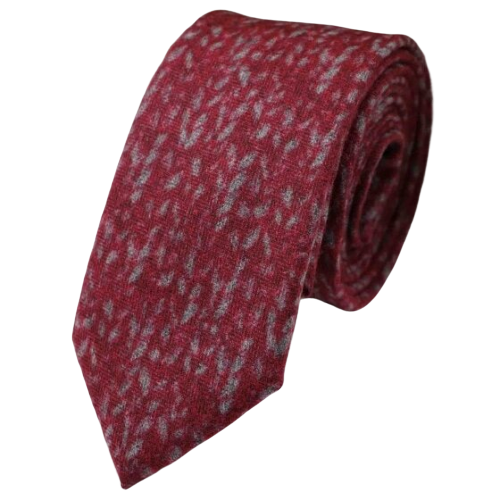 Classy Men Red Knit Cotton Necktie