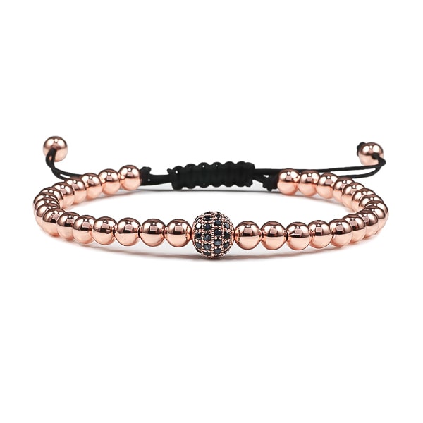Rose gold adjustable luxury bracelet for men
