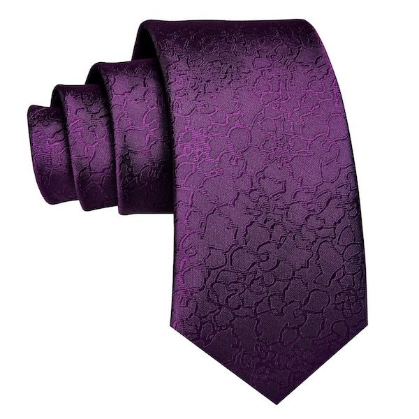Royal purple silk necktie