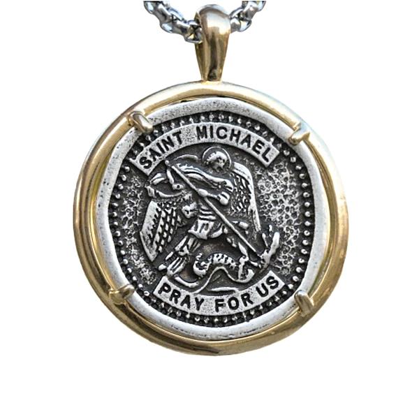 Saint Michael Medal Pendant Necklace