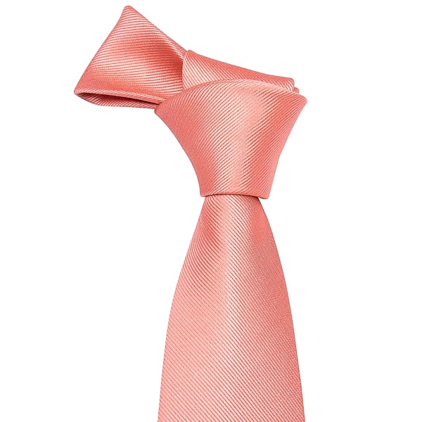 Salmon silk necktie