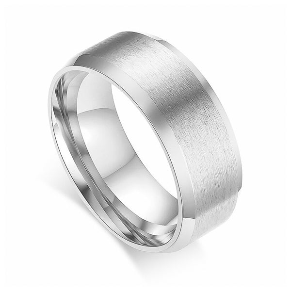 Silver band ring for men