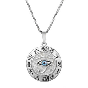Silver Eye Of Horus Pendant Necklace
