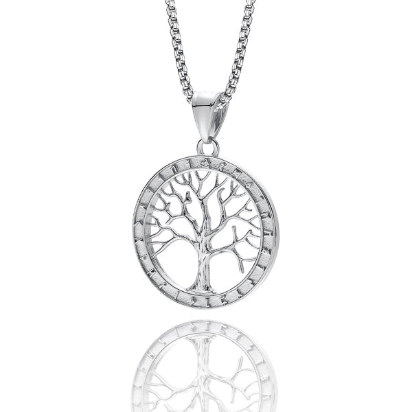 Silver tree of life pendant necklace
