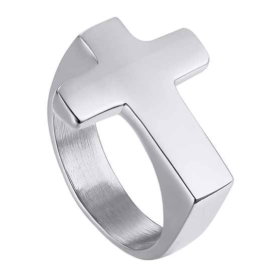 Cross Ringer Classy Simple Silver-Toned Cross Ring For Men | Classy Men Collection