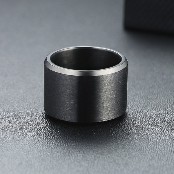 Wide Black Band Ring For Men Classy Men Collection