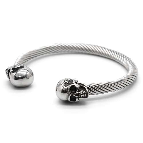 Classy Men Stainless Steel Skull Cuff Bracelet