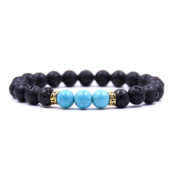 Turquoise lava stone bracelet