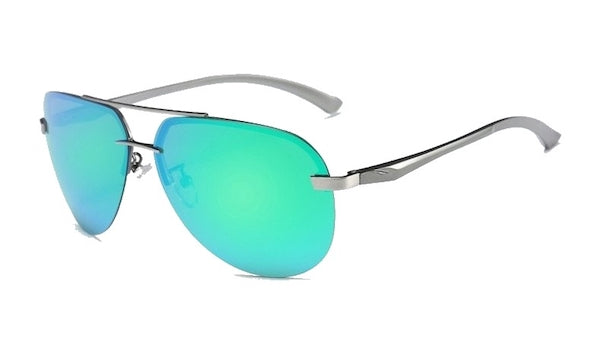 Classy Men Rimless Turquoise Aviator Sunglasses