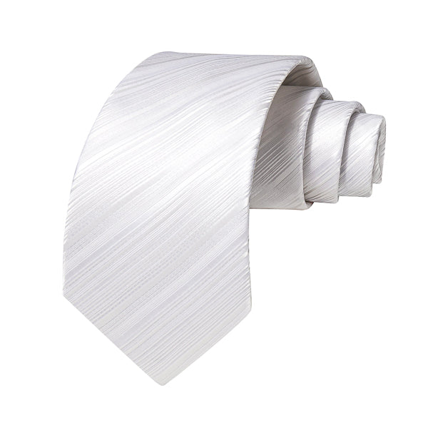 White striped silk tie