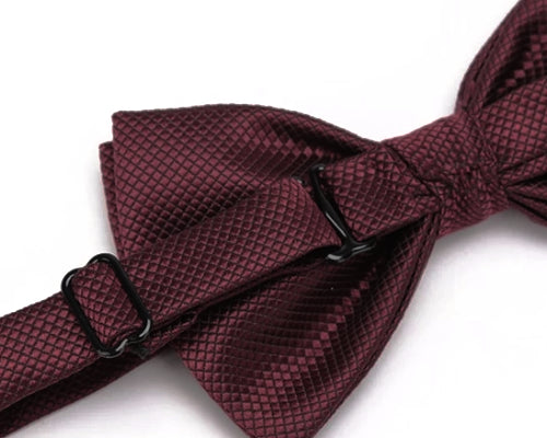 Classy Men Burgundy Deluxe Pre-Tied Bow Tie - Classy Men Collection