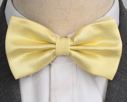 Classy Men Yellow Deluxe Pre-Tied Bow Tie