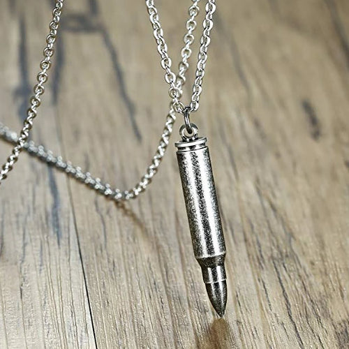 Detailed Image Of An Antique Bullet Pendant Necklace