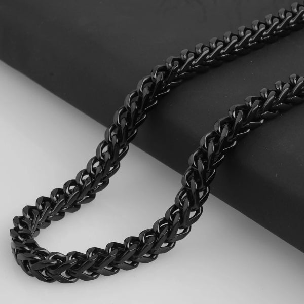 Classy Men 6mm Black Franco Chain Necklace