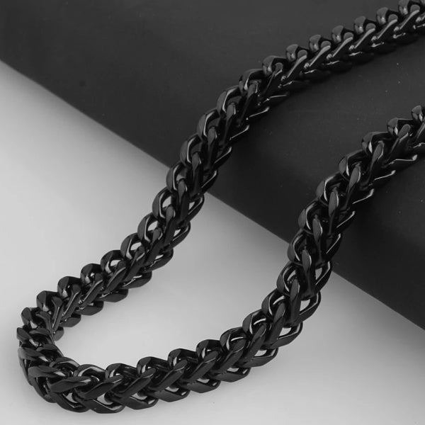 Classy Men 8mm Black Franco Chain Necklace