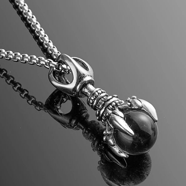 Classy Men Black Oracle Pendant Necklace