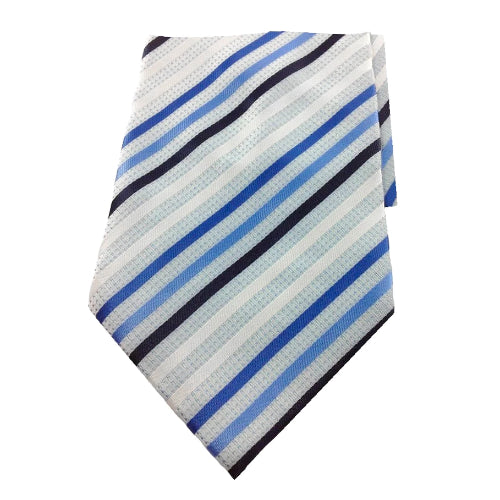Cravatta in seta multirighe blu da uomo di classe