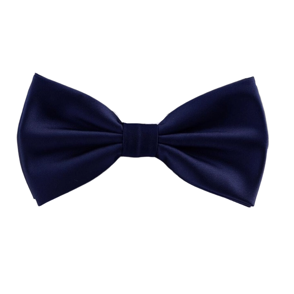 Classy Men Navy Blue Silk Pre-Tied Bow Tie