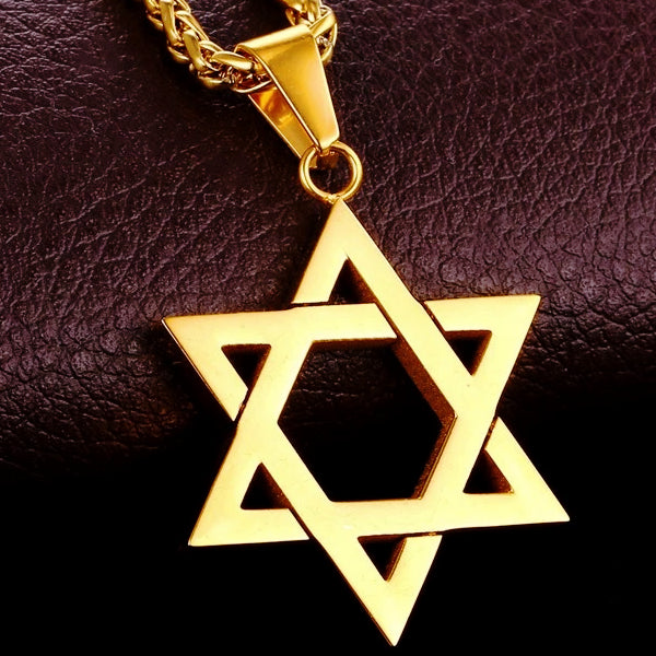 14k solid Gold Star of David pendant, jewish jewelry, Israel gold necklace,  judaica gifts, - Jerusalem Jeweler