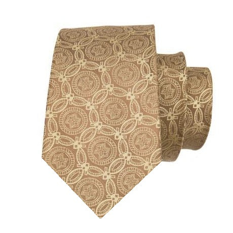 Classy Men Gold Circles Silk Tie