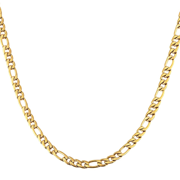 Collana a catena Figaro in oro da uomo di classe da 9,5 mm