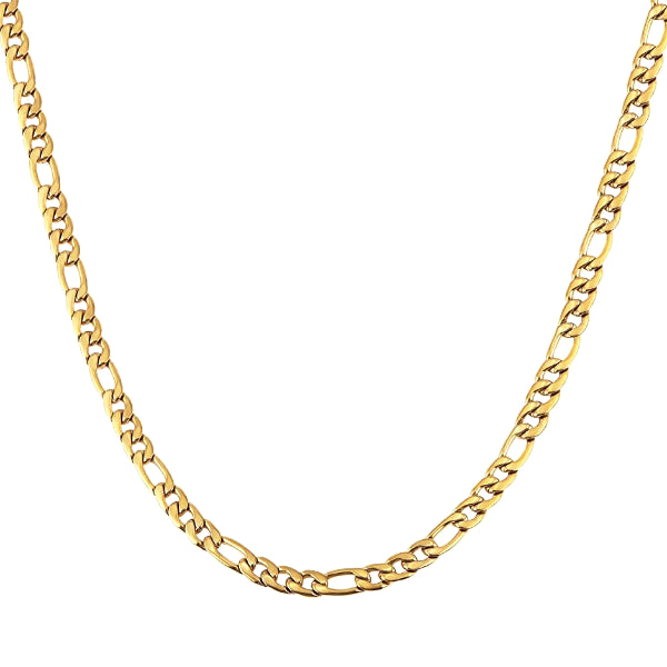 Classy Men 6mm Gold Figaro Chain Necklace