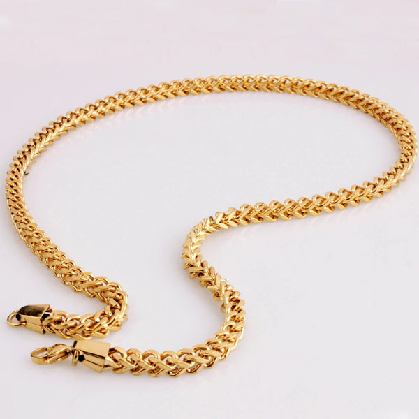 Classy Men 6mm Gold Franco Chain Necklace