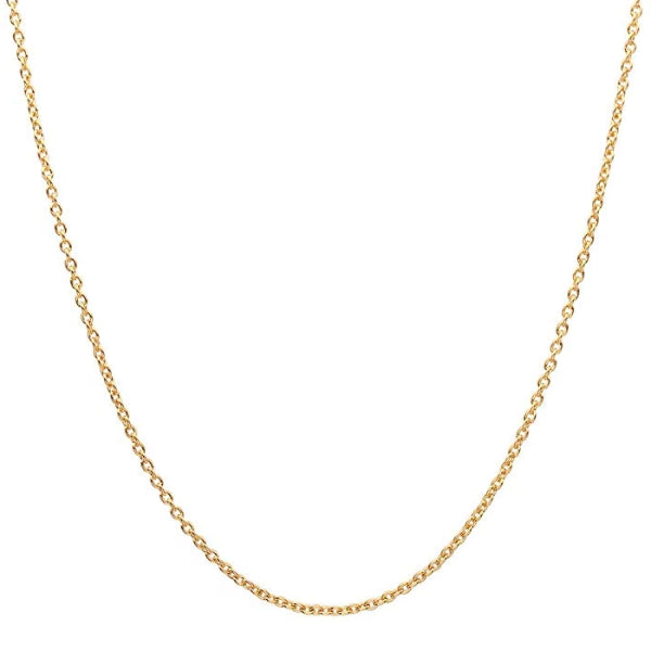 Classy Men 1.6mm Gold Rolo Chain Necklace