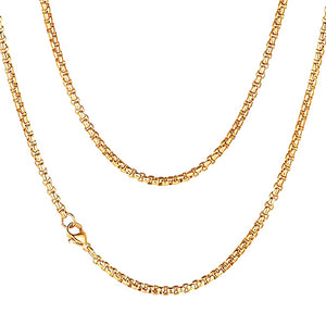 Collana a catena da uomo in oro di classe da 4 mm